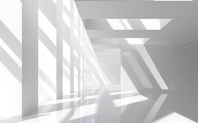 Abstract Modern Architecture with Light and Shadow
