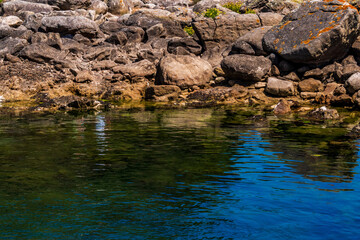 Paisaje en las Islas Cíes, Galicia.