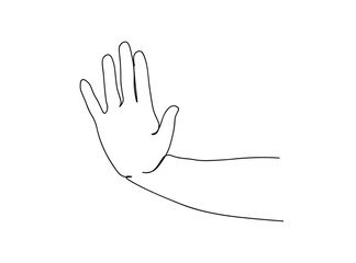 Hands, Signs Single Line Drawing Ai, EPS, SVG, PNG, JPG zip file