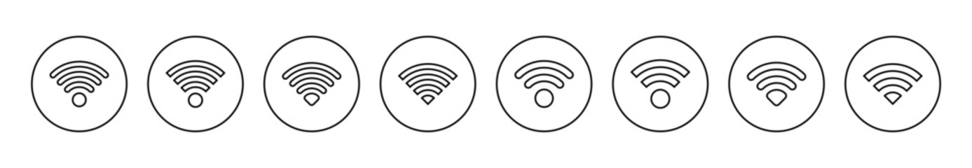 Wifi icon set vector. signal sign and symbol. Wireless  icon