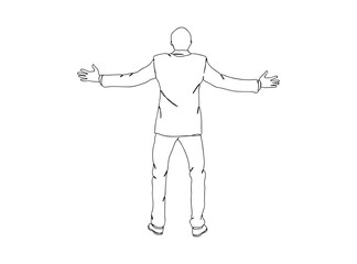 Man, Boy Dresses, Clothing Single Line Drawing Ai, EPS, SVG, PNG, JPG zip file