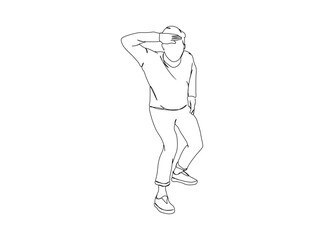 Man, Boy Dresses, Clothing Single Line Drawing Ai, EPS, SVG, PNG, JPG zip file