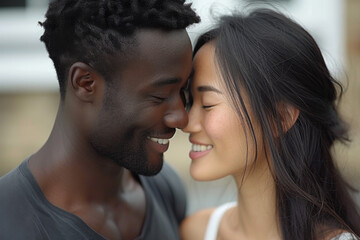 Naklejka premium Young Interracial Couple