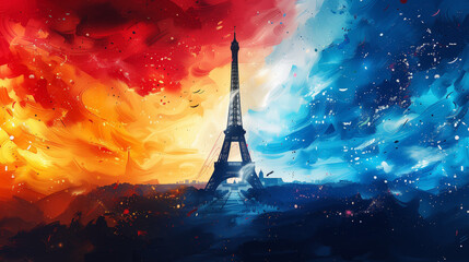 summer Olympic games PARIS, background, Olympic games, The 2024 Summer Olympics. Paris 2024