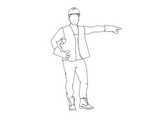 Man, Boy Dresses, Clothing Single Line Drawing Ai, EPS, SVG, PNG, JPG zip file