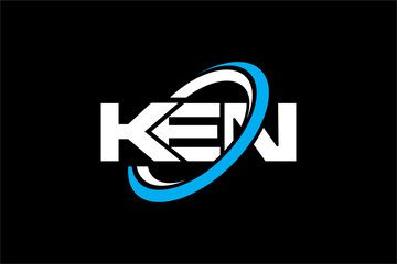 KEN creative letter logo design vector icon illustration