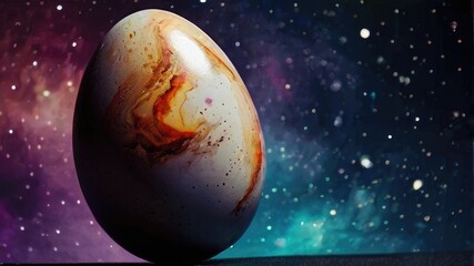 eggs in space background