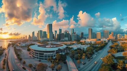 Naklejka premium Aerial view of Miami