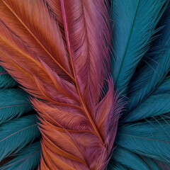 A feather its delicate form and iridescent colors - generated by ai