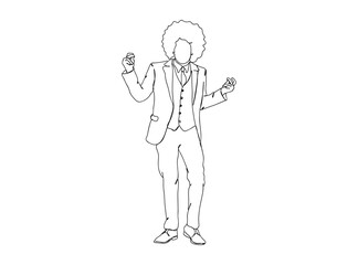Man, Boy Dresses, Clothing Single Line Drawing Ai, EPS, SVG, PNG, JPG zip file