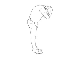 Man, Boy Dresses, Clothing Single Line Drawing Ai, EPS, SVG, PNG, JPG zip file