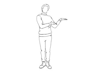 Man, Boy Dresses, Clothing Single Line Drawing Ai, EPS, SVG, PNG, JPG zip file