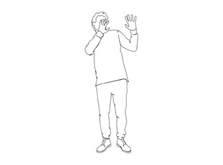 Man, Boy Dresses, Clothing Single Line Drawing Ai, EPS, SVG, PNG, JPG zip file