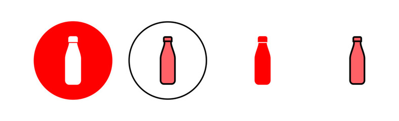Bottle icon set illustration. bottle sign and symbol