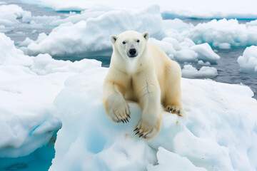 Polar Bear on Iceberg 