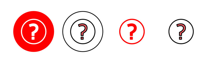 Question icon set illustration. question mark sign and symbol