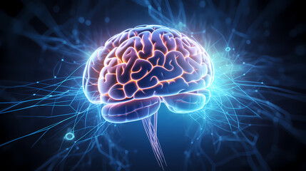 Obraz premium Creative brain, brain 3D rendering