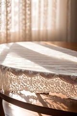 Fototapeta na wymiar Tablecloth drape