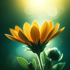 Yellow Flower Against Sunlight