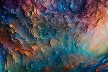 Abstract textured painting background in multicolor