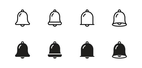 Notification bell icon set. bell icon vector illustration