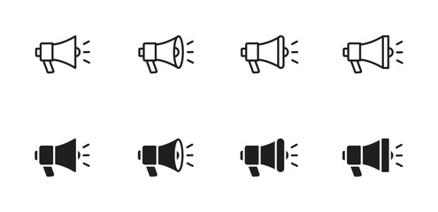 Megaphone icon set vector illustration