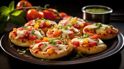 homemade english muffin pizza