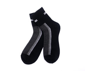 Beautiful soft short socks isolated on white background.