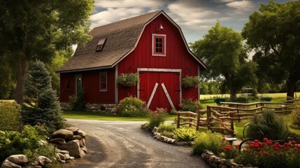 rustic barn door house