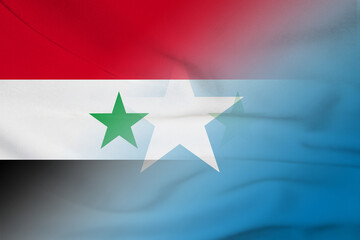 Syria and Somalia state flag international negotiation SOM SYR