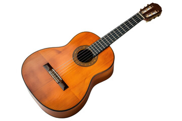 acoustic guitar isolated on transparent and white background.PNG image	