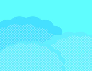 シンプルなドット柄の雲の背景素材　2