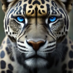 Staring Leopard Portrait