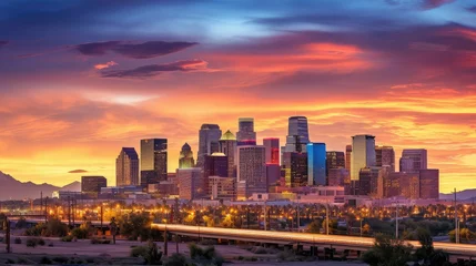 Crédence de cuisine en verre imprimé Arizona arizona phoenix city skyline