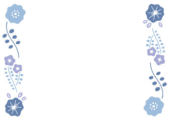 梅雨色の北欧風の花フレーム