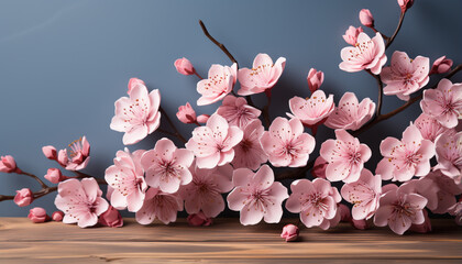 Freshness of springtime blossoms in nature bouquet of colorful flowers generated by AI