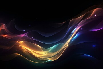Abstract Light Wave Background, created by ai generated