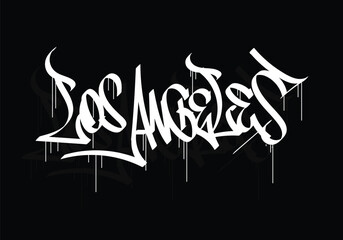 LOS ANGELES city graffiti tag style © Anton blez
