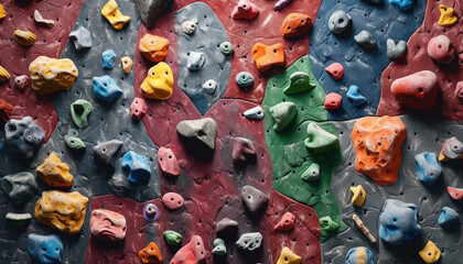 Rock climbing equipment a fun, extreme sport for athletes generated by AI