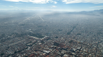 Vista aérea del paisaje urbano de la ciudad de San Luis Potosí