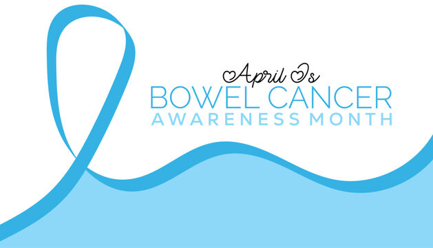 Bowel Cancer Awareness Month observed every year in April. Holiday, poster, card and background vector illustration design.