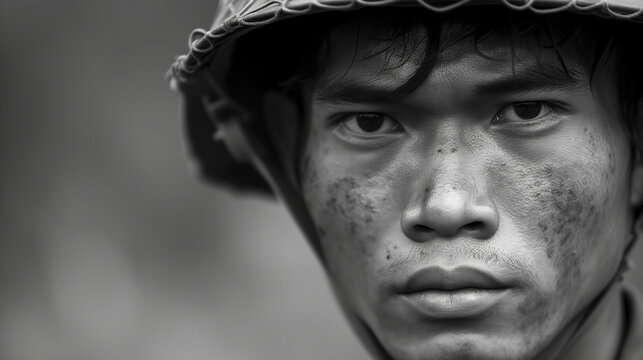 Vietnamese soldiers in Vietnam war - historical combat photography
