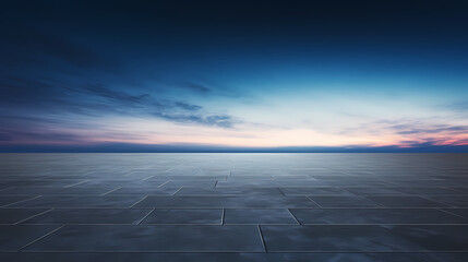 Abstract futuristic empty floor, future planning concept