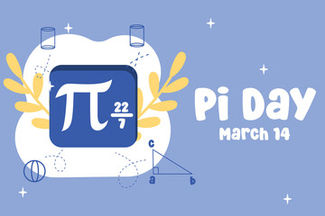 vector graphic of Pi Day ideal for Pi Day celebration. - obrazy, fototapety, plakaty