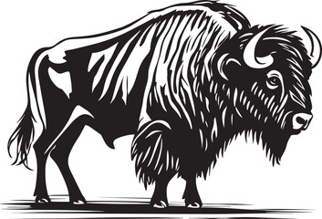 An illustration of a bison silhouette.