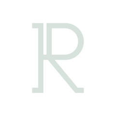 Monogram R design vector logo. Monogram initial letter mark R logo design. Monogram design vector logo. Monogram initial letter mark R logo design. Simple R monogram. Monogram R design logo