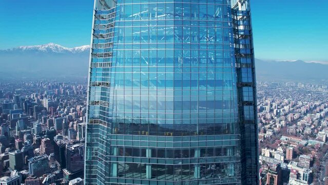 Costanera Sky Skyscraper At Santiago Metropolitan Region Chile. Medieval Santiago Metropolitan Region. Business Sky Downtown Cityscape. Business Outdoors Downtown Backgrounds Famous.