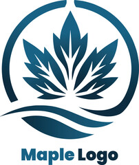 abstract maple logo design