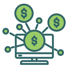 Online Crowdfunding Icon