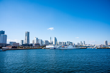 Fototapeta premium 神奈川県横浜市みなとみらいの都市風景